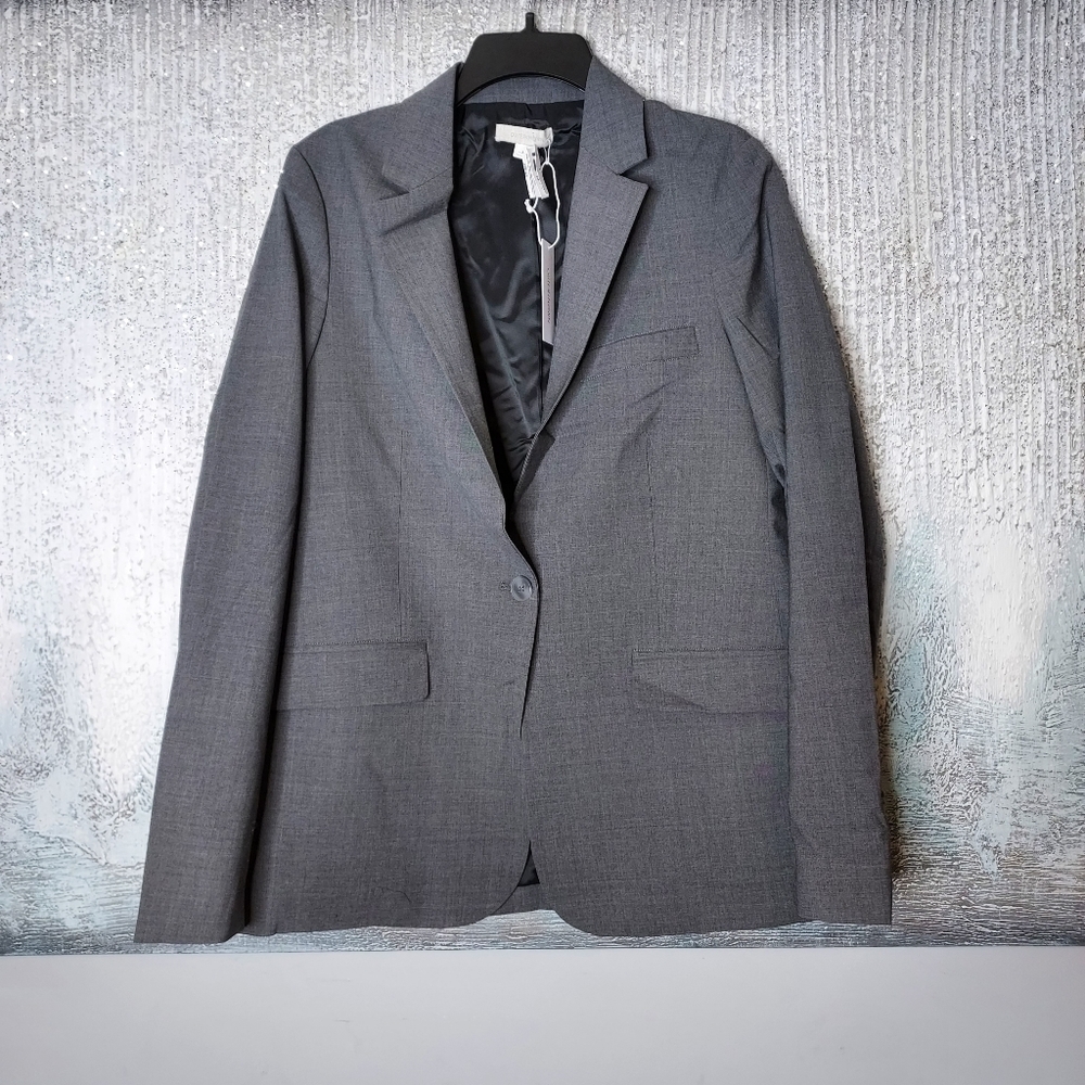 Outerknown Women's Wool Parker Boy Blazer in Grey Sz-8  NWT - Picture 4 of 14
